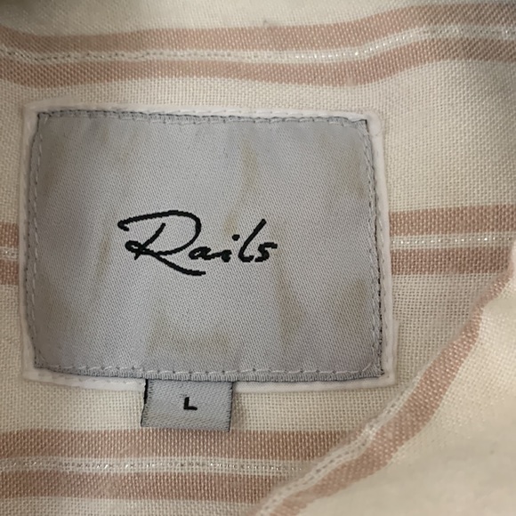 Rails Bonnie Sand Stripe button down - Picture 8 of 8